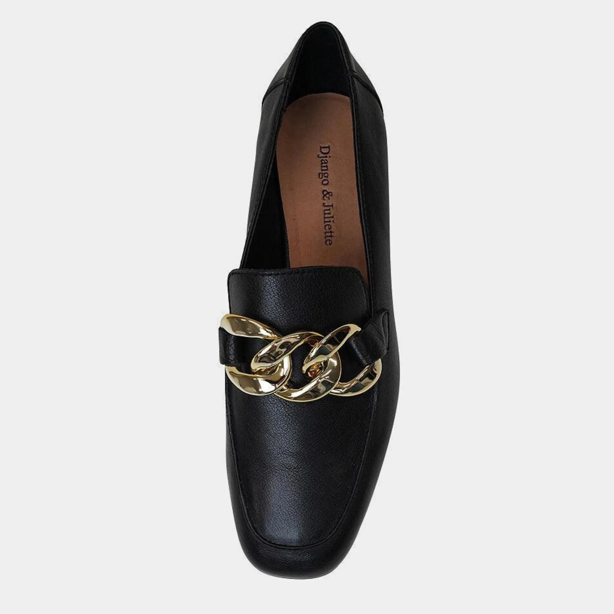 Vivandy Black Leather Loafers