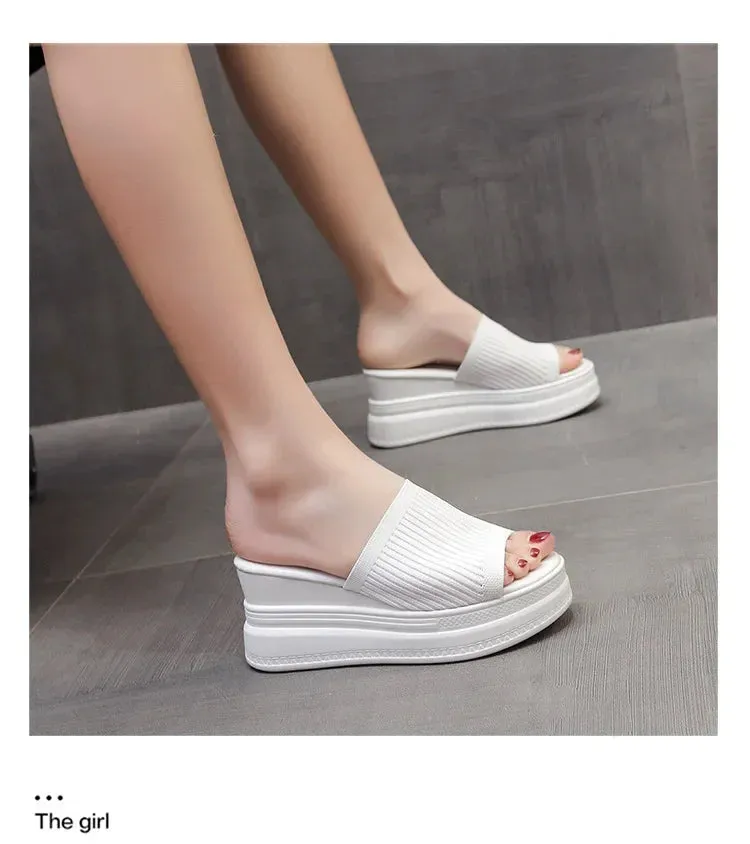 Wedge Thick Heel Casual Pump Slippers