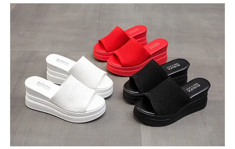 Wedge Thick Heel Casual Pump Slippers