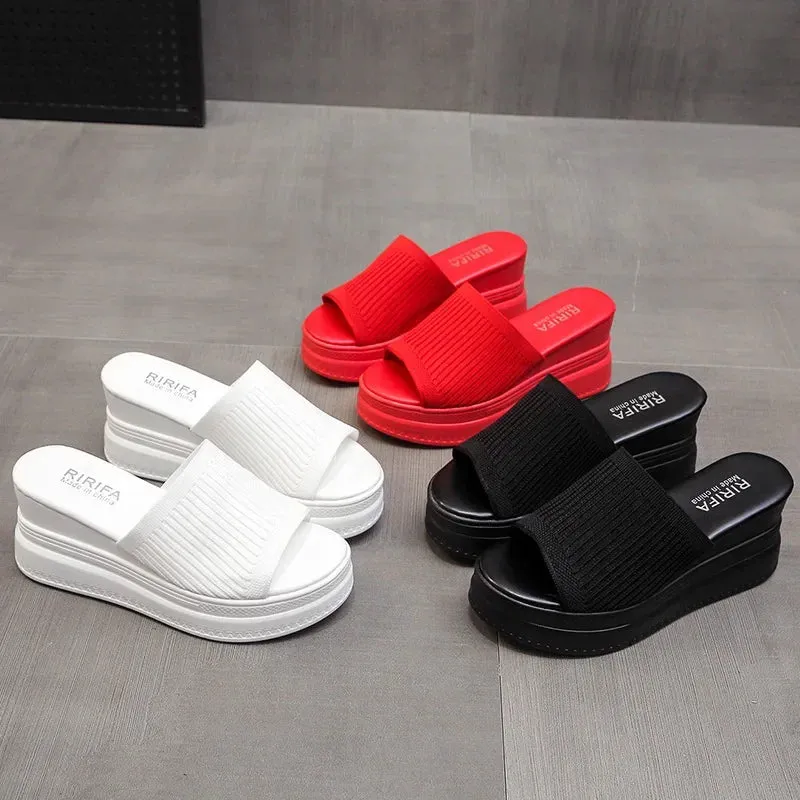 Wedge Thick Heel Casual Pump Slippers