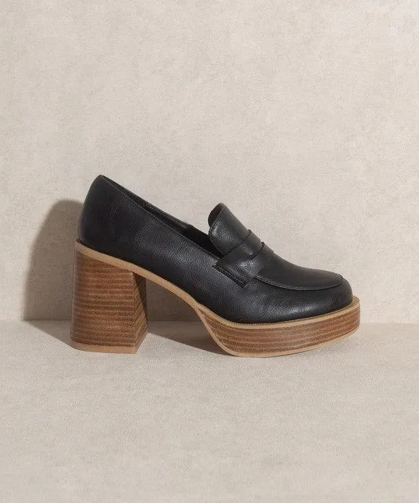 Womens Shoes Style No. Hannah - Platform Penny Loafers